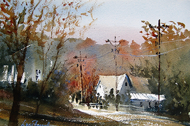 Lena Thynell, Early September Morning, Watercolor